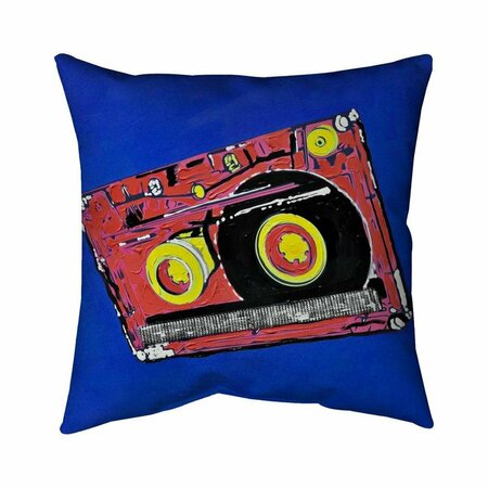 BEGIN HOME DECOR 26 x 26 in. Tape Player-Double Sided Print Indoor Pillow 5541-2626-MU5-1